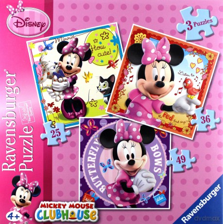 RAVENSBURGER 3 w 1 Myszka Minnie 72446 [PUZZLE]