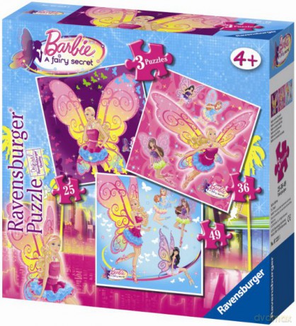 RAVENSBURGER 3 w 1 Barbie 72231 [PUZZLE]
