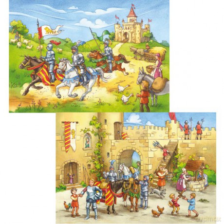 RAVENSBURGER 2X20 El. Wyprawa Rycerska 90181 [PUZZLE]