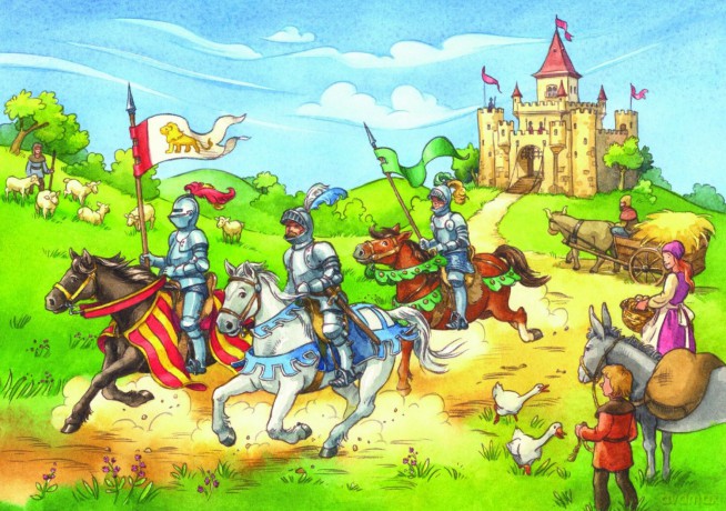 RAVENSBURGER 2X20 El. Wyprawa Rycerska 90181 [PUZZLE]