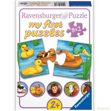 RAVENSBURGER 9x2 el. Zwierzęta 73313 [PUZZLE]