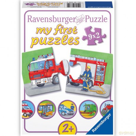 RAVENSBURGER 9x2 el. Pojazdy Ratownicze 73320 [PUZZLE]