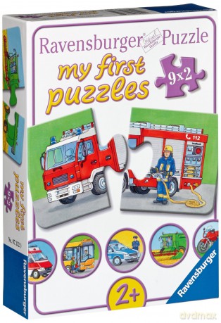 RAVENSBURGER 9x2 el. Pojazdy Ratownicze 73320 [PUZZLE]