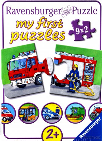 RAVENSBURGER 9x2 el. Pojazdy Ratownicze 73320 [PUZZLE]