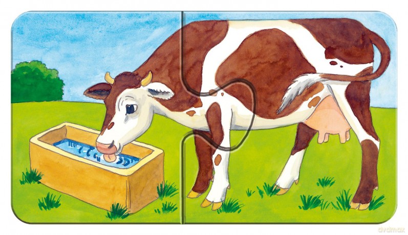 RAVENSBURGER 9x2 el. Zwierzęta na farmie 73337 [PUZZLE]