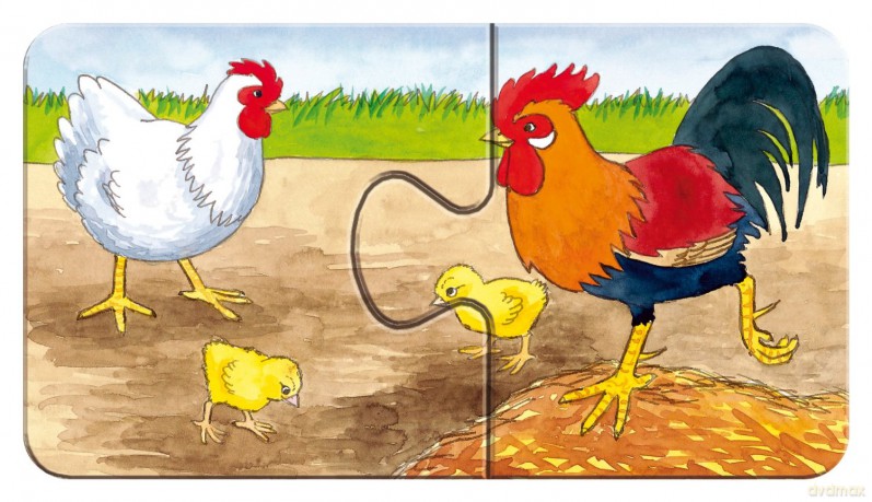 RAVENSBURGER 9x2 el. Zwierzęta na farmie 73337 [PUZZLE]