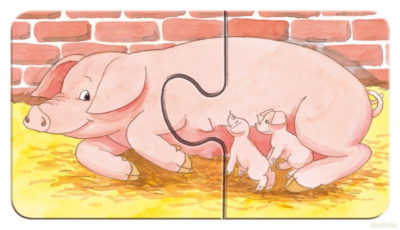 RAVENSBURGER 9x2 el. Zwierzęta na farmie 73337 [PUZZLE]