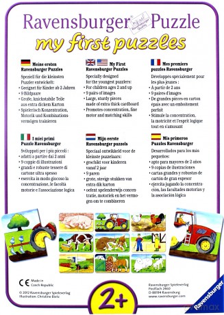 RAVENSBURGER 9x2 el. Zwierzęta na farmie 73337 [PUZZLE]