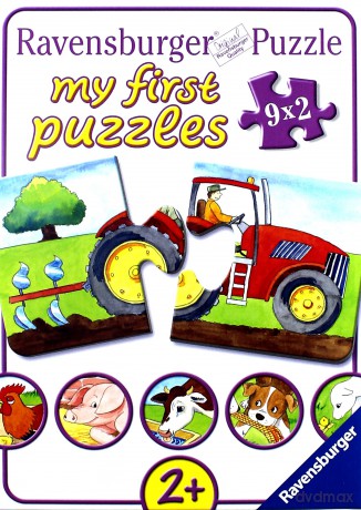 RAVENSBURGER 9x2 el. Zwierzęta na farmie 73337 [PUZZLE]