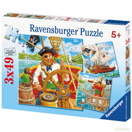 RAVENSBURGER 3x49 el. Piraci 92758 [PUZZLE]