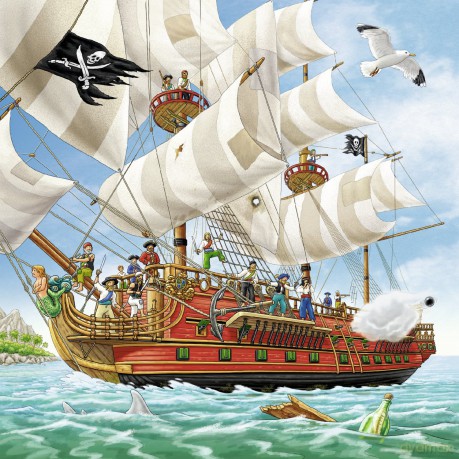RAVENSBURGER 3x49 el. Piraci 92758 [PUZZLE]