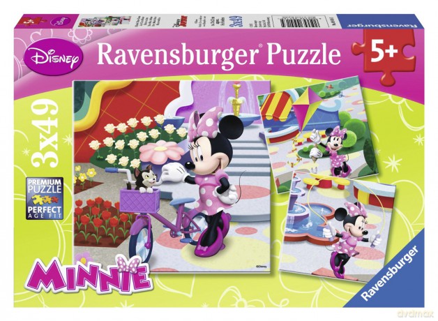 RAVENSBURGER 3x49 el. Piękna Myszka Minnie 94165 [PUZZLE]
