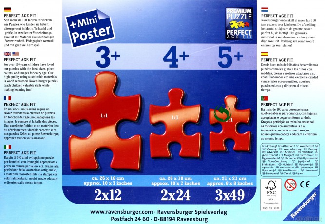 RAVENSBURGER 3x49 el. Piękna Myszka Minnie 94165 [PUZZLE]