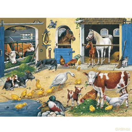 RAVENSBURGER 100 el. XXL Życie zwierząt 107438 [PUZZLE]