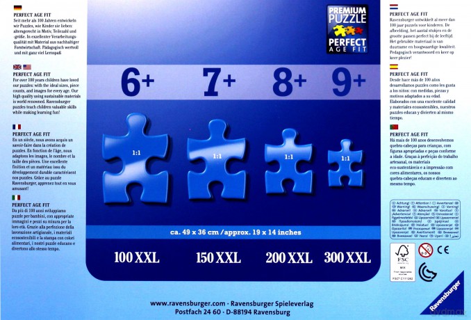 RAVENSBURGER 100 el. XXL Życie zwierząt 107438 [PUZZLE]