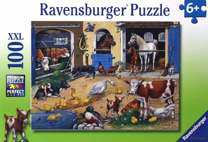 RAVENSBURGER 100 el. XXL Życie zwierząt 107438 [PUZZLE]