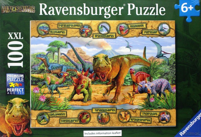 RAVENSBURGER 100 el. Dinozaury 106097 [PUZZLE]