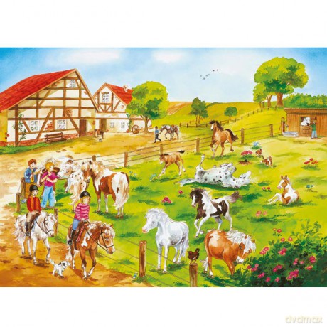 RAVENSBURGER 100 El. Kucyki na farmie 108206 [PUZZLE]