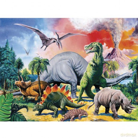 RAVENSBURGER 100 el. Pośród Dinozaurów 109579 [PUZZLE]