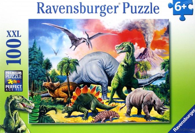 RAVENSBURGER 100 el. Pośród Dinozaurów 109579 [PUZZLE]