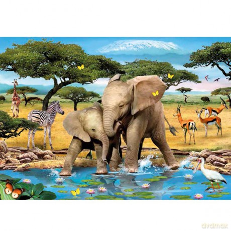 RAVENSBURGER 200 El. Zabawa w wodzie 126873 [PUZZLE]