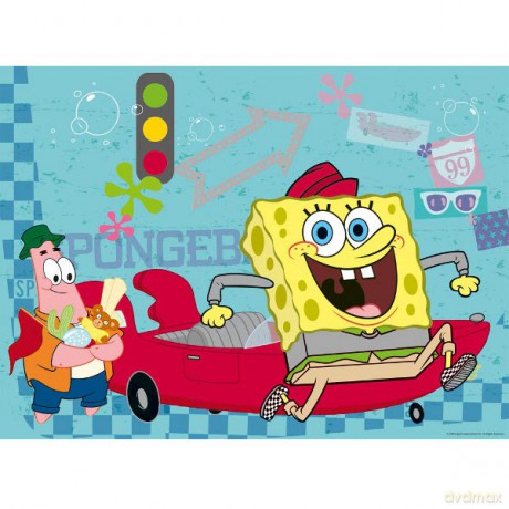 RAVENSBURGER 100 El. XXL Spongebob na wakacjac 106721 [PUZZLE]