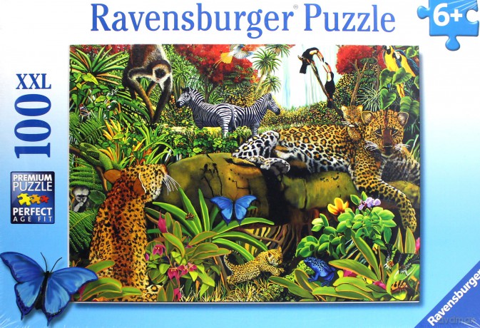 RAVENSBURGER 100 El. XXL Dzika Dżungla 107810 [PUZZLE]