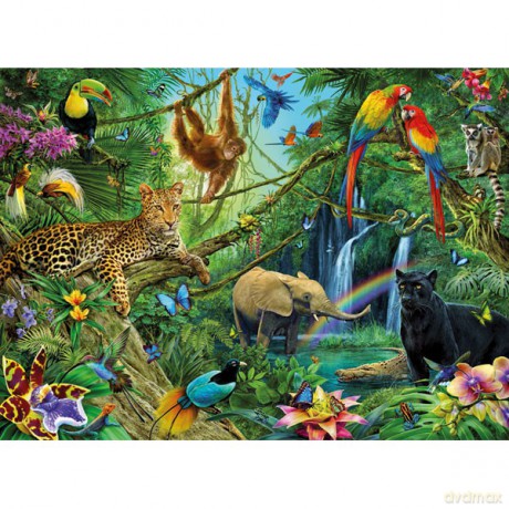 RAVENSBURGER 200 el. Zwierzęta w dżungli 126606 [PUZZLE]