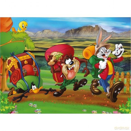 RAVENSBURGER 100 El. XXL Warner Podróż 107186 [PUZZLE]