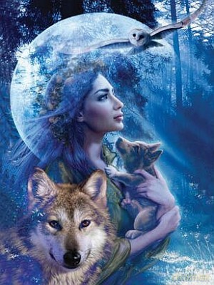 RAVENSBURGER 1000 el. Królowa Wilków [PUZZLE]