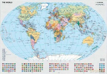 RAVENSBURGER 1000 el. Polityczna Mapa Świata [PUZZLE]