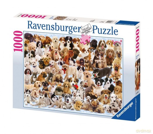 RAVENSBURGER 1000 el. Wielka Rodzina Psów 156337 [PUZZLE]