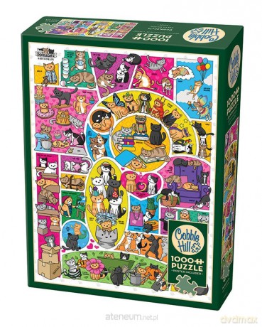 COBBLE HILL 1000 el. Śmieszne koty [PUZZLE]