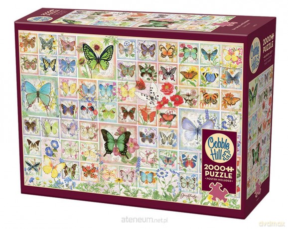 COBBLE HILL 2000 el. Motyle i kwiaty [PUZZLE]