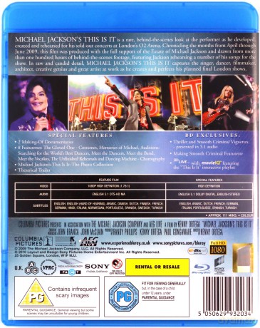Michael Jackson's This Is It [Blu-Ray]