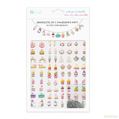 Bransoletki Diy Z Zawieszkami Puffy Rainbow