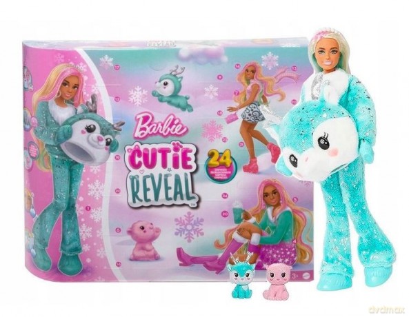 BARBIE Cutie Reveal Kalendarz adwentowy z lalką