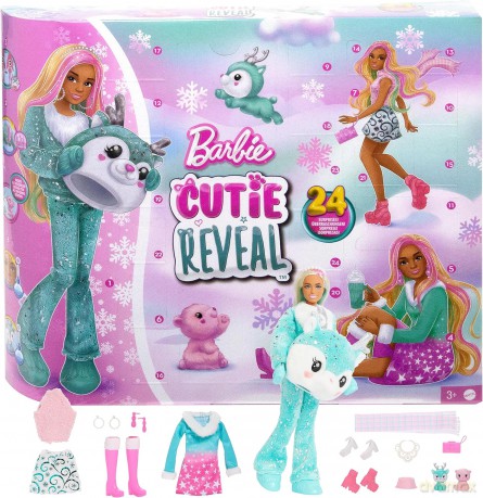 BARBIE Cutie Reveal Kalendarz adwentowy z lalką
