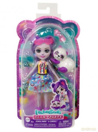 Lalka i figurka Enchantimals Fioletowa panda