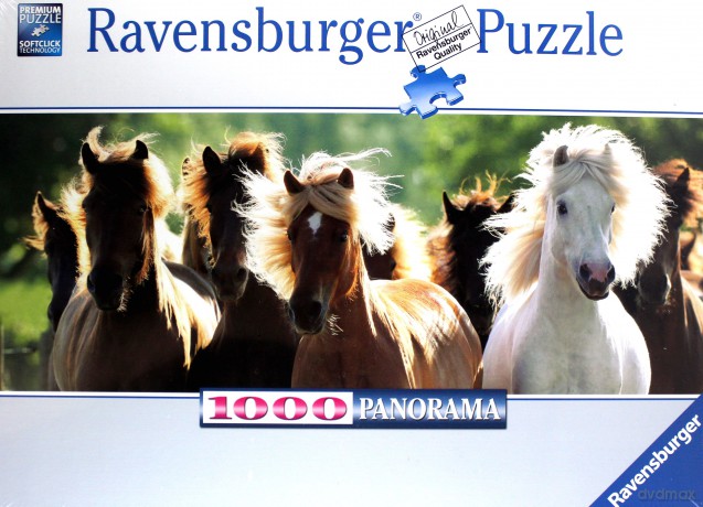 RAVENSBURGER 1000 El. Panorama, Dzikie konie 150915 [PUZZLE]