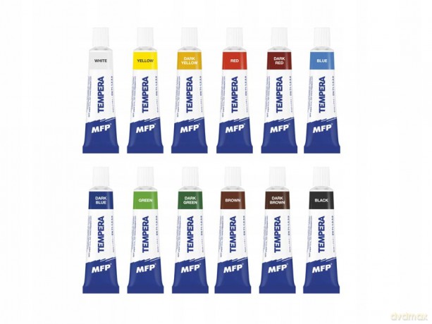 Farby tempera 12ml 12szt