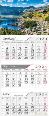Kalendarz 2024 Trójdzielny Dolina Stawów Polskich [KALENDARZ]