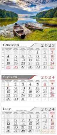 Kalendarz 2024 Trójdzielny Mazury [KALENDARZ]
