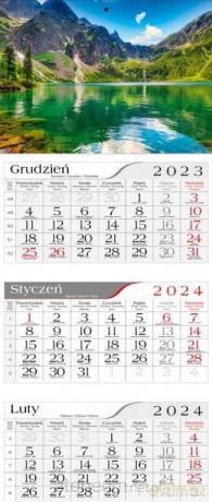 Kalendarz 2024 Trójdzielny Morskie oko [KALENDARZ]