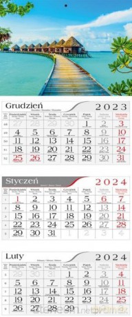 Kalendarz 2024 Trójdzielny Orientalne wakacje [KALENDARZ]