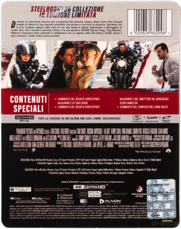 Mission: Impossible - Fallout (steelbook) [Blu-Ray 4K]+[Blu-Ray]