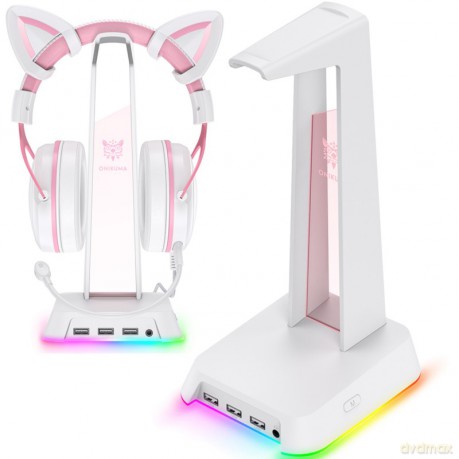 ONIKUMA ST-2 Stojak Gamingowy na słuchawki RGB Biały