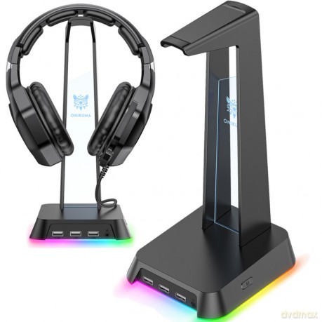 ONIKUMA ST-2 Stojak Gamingowy na słuchawki RGB Czarny