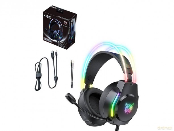 ONIKUMA X26 Słuchawki gamingowe nauszne RGB Czarny