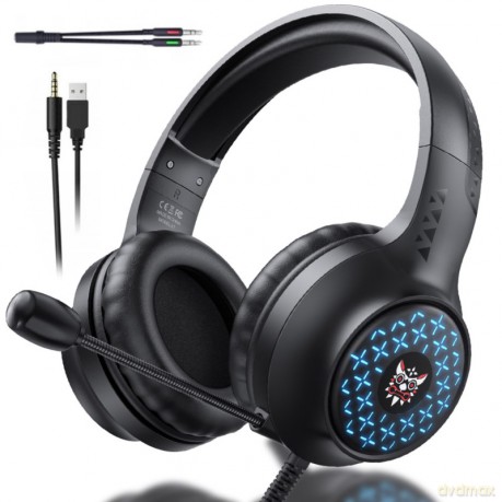 ONIKUMA X7 Słuchawki gamingowe nauszne RGB Czarny